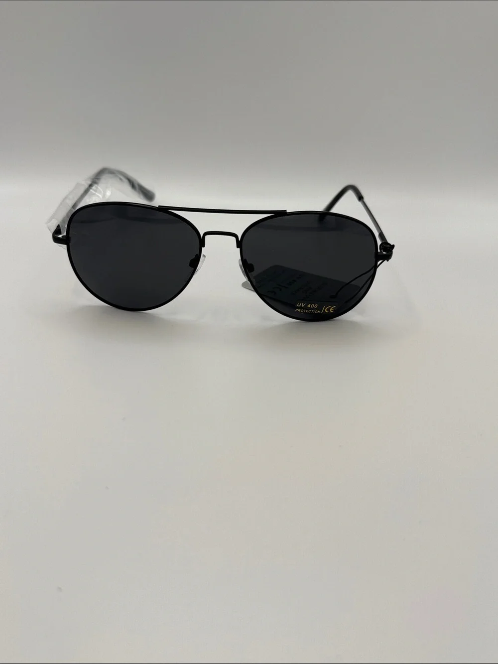 Classic Black Aviator Sunglasses - Dark Lenses
